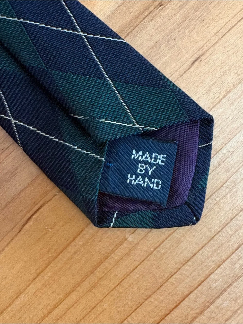 Vintage Polo Ralph Lauren Silk Tie Green Blue Argyle Plaid Embroidered Pony 90s